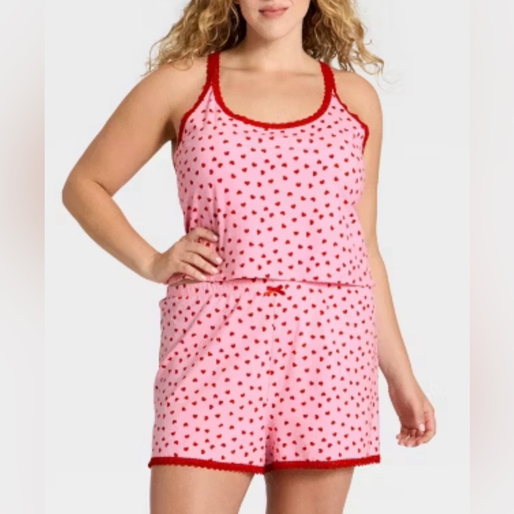 Women’s Jersey Tank Top Shorts Pajama Set-XL